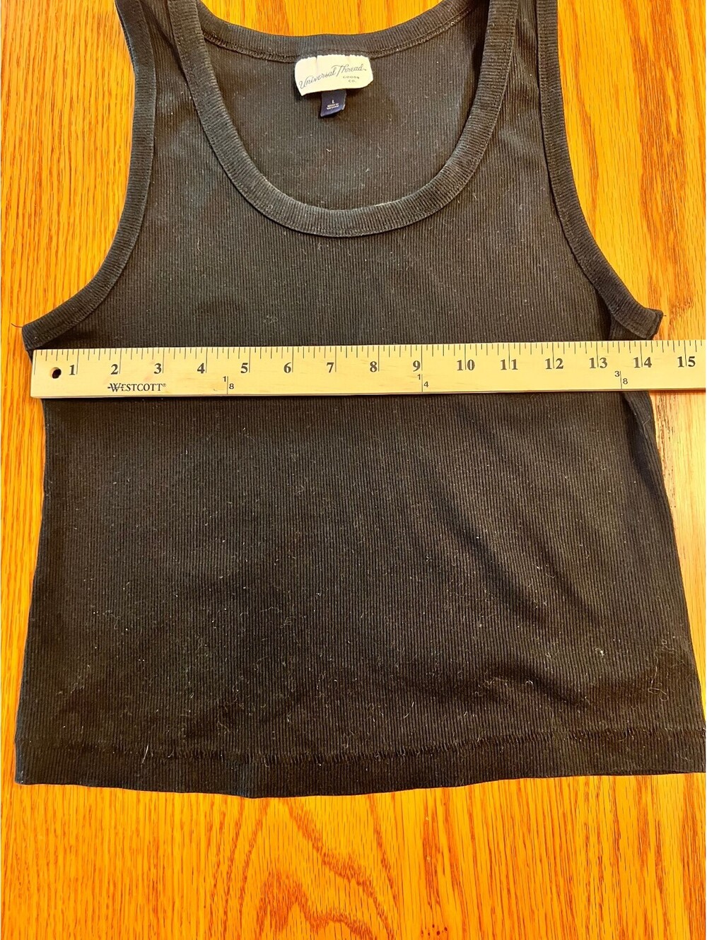 Universal Thread Black Ribbed Tank Top Size Large - Picture 3 of 6